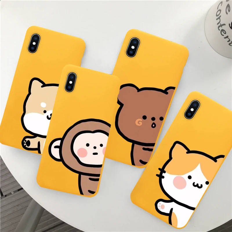Милый мультяшный силиконовый чехол JAMULAR для телефона iPhone 11 Pro Max 6 7 8 Plus X XS XR Кошка