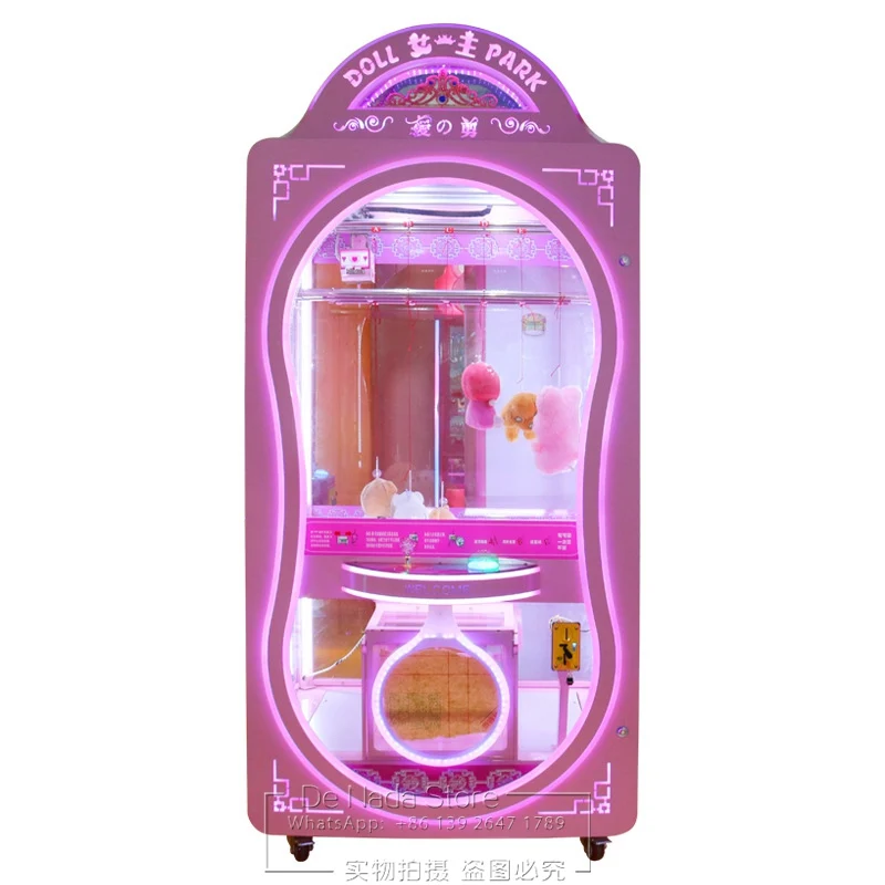 Shopping Malls Kids Adult Catch Prize Gift Dolls Soft Toy Transparent Claw Crane Machine Amusement Park Arcade Game Machine