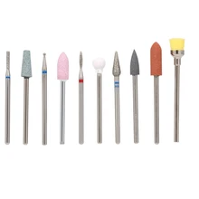 10 шт. набор резцов для салонного педикюра художественная щетка заусенцы чистящие фрезерные керамические алмазные вращающиеся полировальные инструменты для маникюра