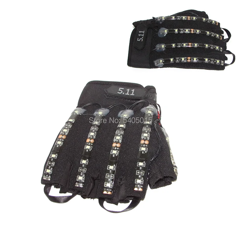 

Holiday DIY Decoration Role Play Accessory Gloves Light Up Cool Spartan LED Strip Gloves as Hip-Hop Glowing Dance Prop