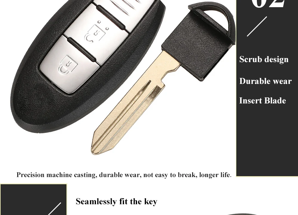 Keyforkess S180144102 2BTN 433.92MHz 4A pcf7953M chiave a distanza per auto per NISSAN x-trail Qashqai Pulsar 2014-2017 Smart Keyless Entry 14 Keyforkess S180144102 2BTN 433.92MHz 4A pcf7953M chiave a distanza per auto per NISSAN x-trail Qashqai Pulsar 2014-2017 Smart Keyless Entry - H949598d3940e415aaf6bb41708ed791c2