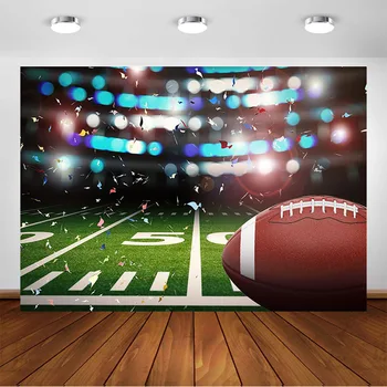 

Photography Backdrops Football Field Kid Decor Party Backdrop Sports Custom Background Photo Studio Banner