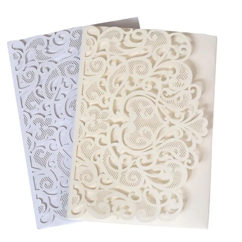  10pcs 3D Pop up Wedding Invitation Cards Laser Cut with envelope for Wedding 72XF - 4000389139684