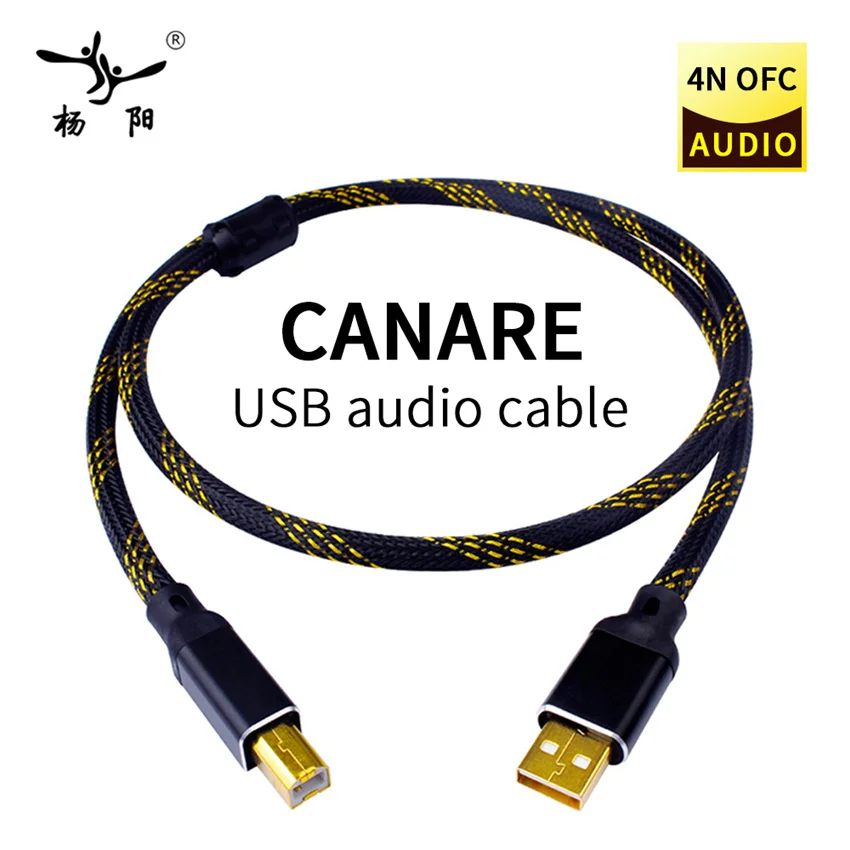 YYAUDIO L-4E6S Hifi 3 0 USB-кабель типа A для B Дата-кабель DAC Ofc экранированный аудио-кабель
