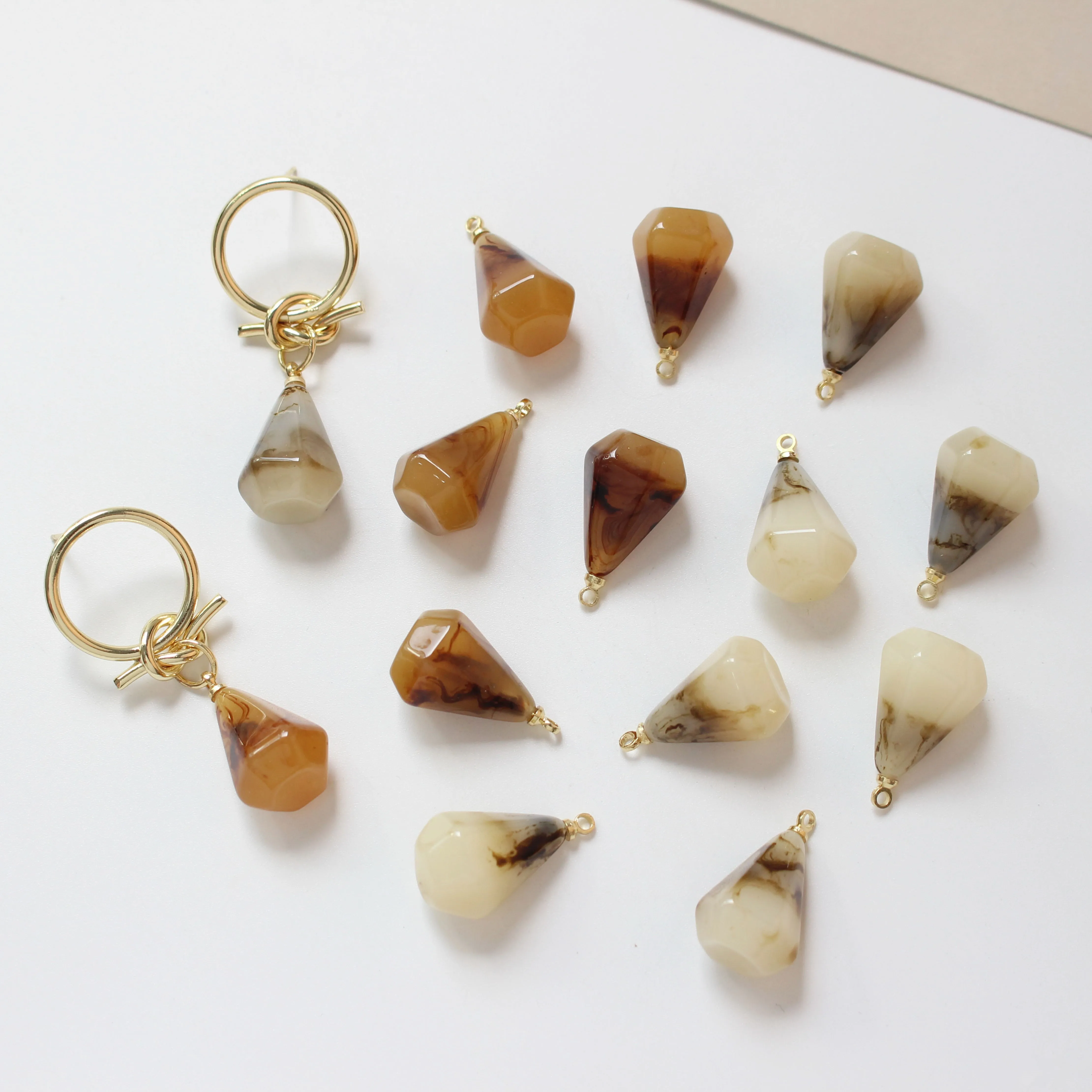 

New style 30pcs/lot copper cap decoration resin water drop shape fashion beads diy jewelry earring/garment accessory