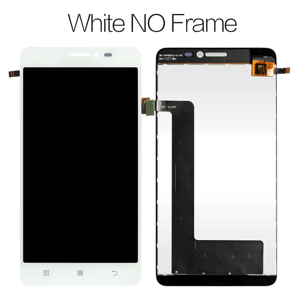 Протестированный 5,0 дюймовый дисплей для LENOVO S850T ЖК-дисплей сенсорный экран с рамкой запасные части для LENOVO S850 дисплей - Цвет: White no Frame
