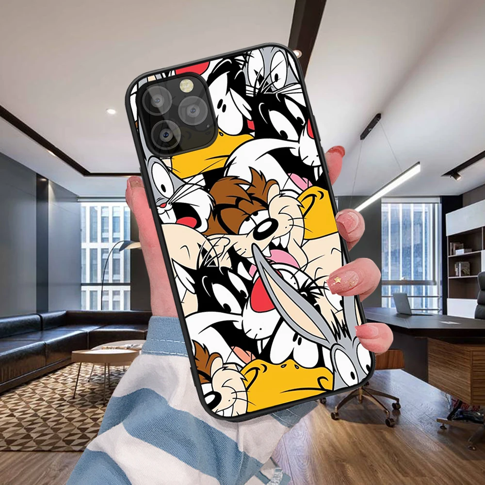 

Cartoon cute Rabbit Wolf dog Phone Case for iPhone X XR XS 11 Pro Max 6 6S 7 8 Plus Oneplus 5T Pro 6T 7T Soft silicone funda