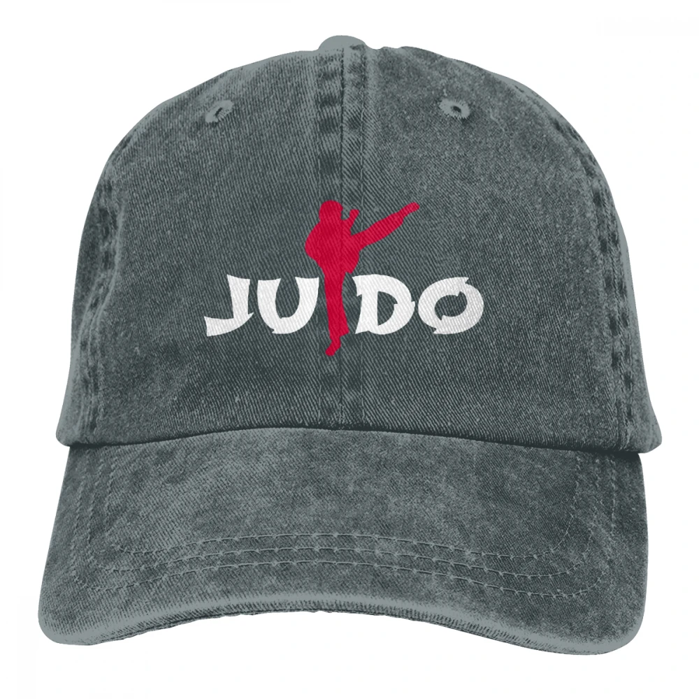 Judo Casquette черные унисекс Мужские Женские джинсовые бейсболка с ремешком кепки регулируемые Гольф папа шляпа