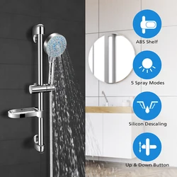 Shower Fitting Shower 5 Spray Modes Rain Shower System Hand  Column Shower Head With Hose for Indoor Outdoor Bathroom Shower