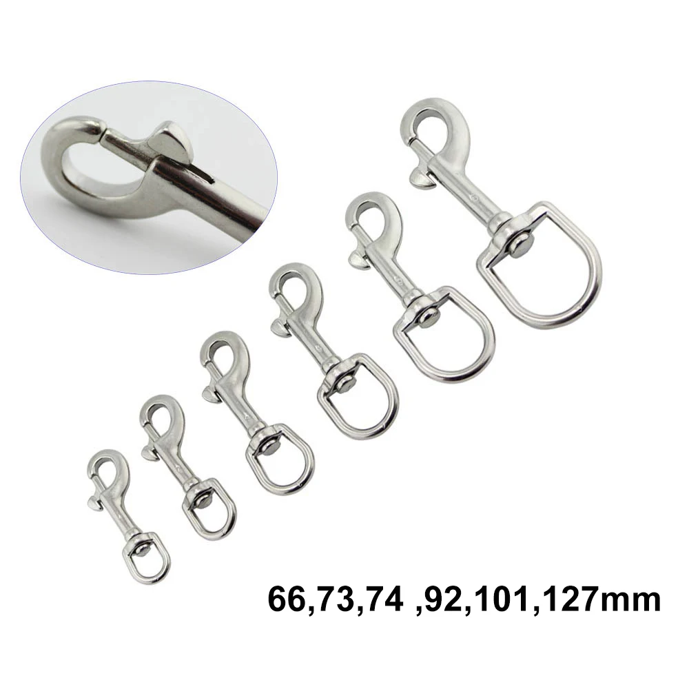 Ceny 6 sztuk ze stali nierdzewnej 316 nurkowanie zaciski obrotowe oko przystawki 66 73 84 92 100  127mm hak obrotowy Single Ended śruby hak klamra