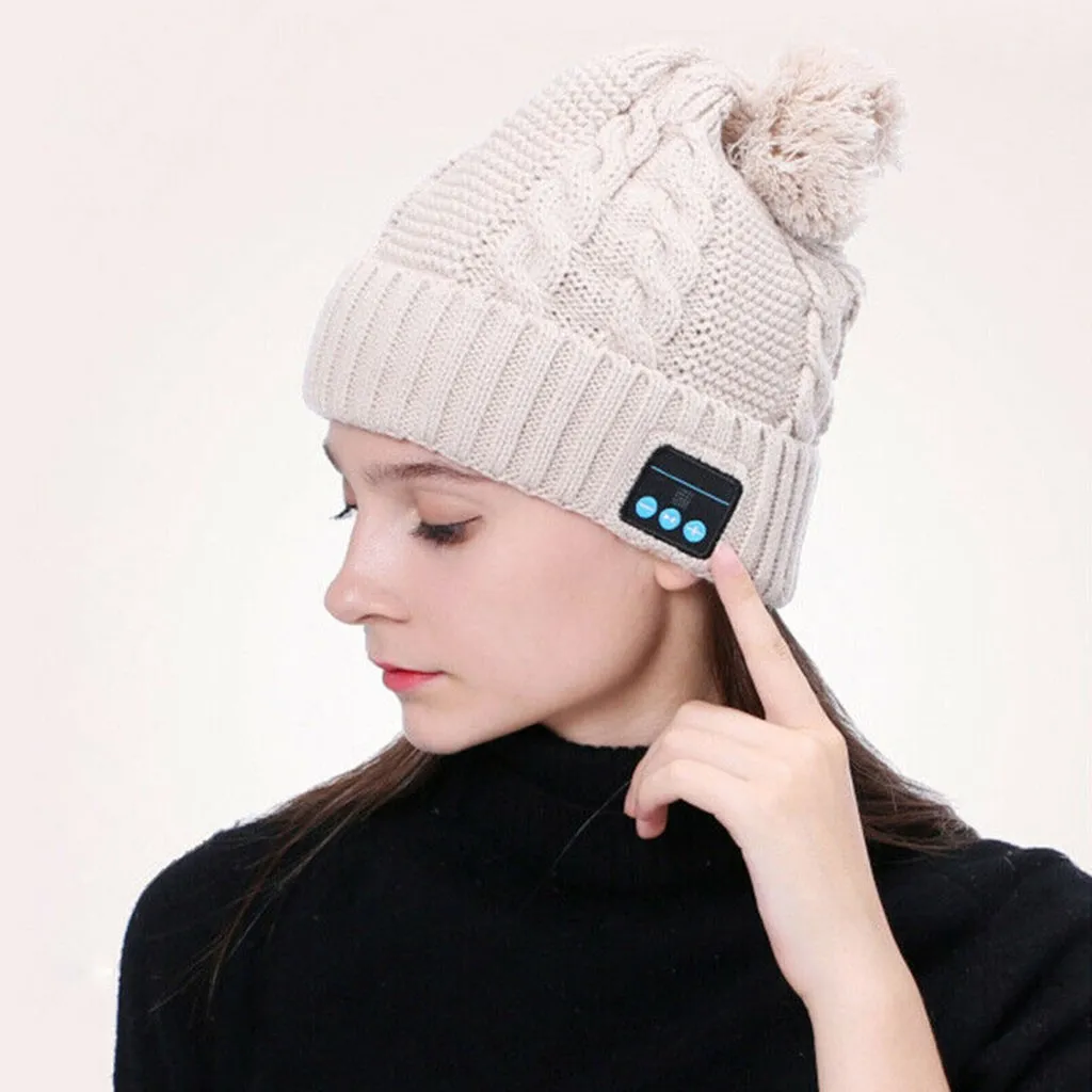 Bluetooth Smart Hat cap Беспроводная гарнитура наушники теплый динамик микрофон для взрослых теплые зимние шапки бини для женщин bonnet homme hiver