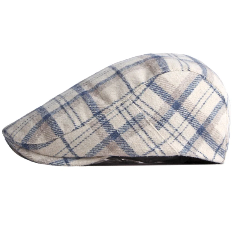 Béret Pour Hommes Casquette Plate Ajustable Respirante Style Européen Et Américain Octogonal Automne Et Hiver Casquette De Peintre