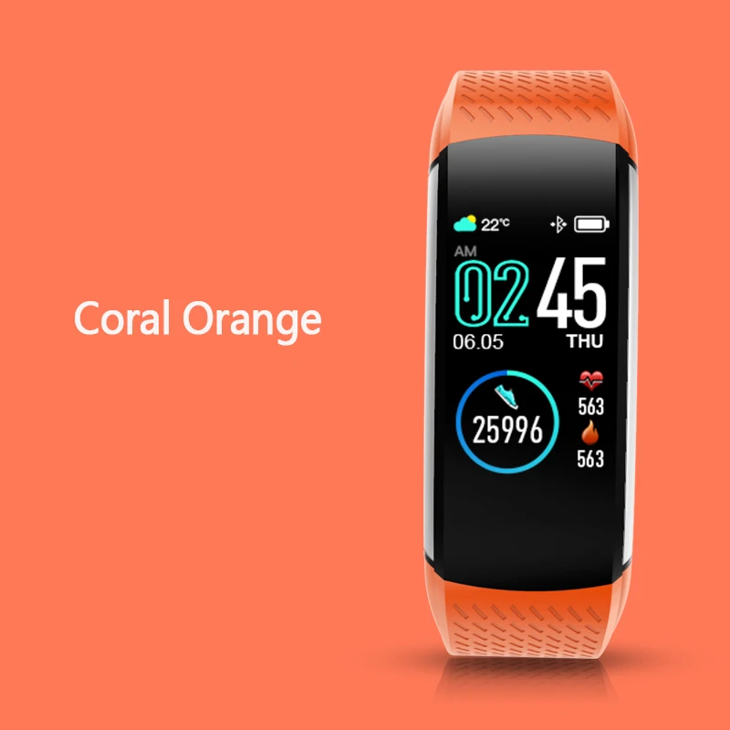 Смарт-часы электрокардиограмма пульсометр Монитор артериального давления браслет ЭКГ Водонепроницаемый Фитнес-трекер спортивный браслет - Цвет: Orange