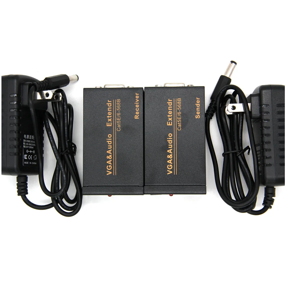 100 м HD 1080P UTP VGA удлинитель RJ45 1x1 разветвитель с 3,5 мм аудио RJ45/cat5e/6/8 ethernet кабель для проектора HDTV ПК
