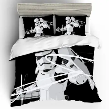 

Home Textiles Couple King Size Bed Linen Sets Anime Star Wars Bedding Sets 3D Duvets and Linen Set For Hotel Bed Linen Luxury