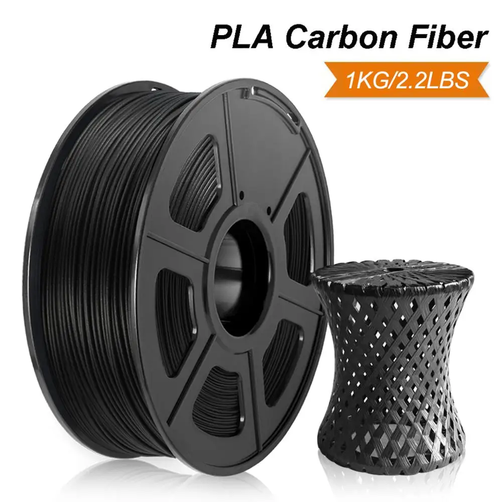 SUNLU 3D Printer Filament PLA Carbon Fiber 1.75mm 1KG/2.2LB Spool Fiber material 