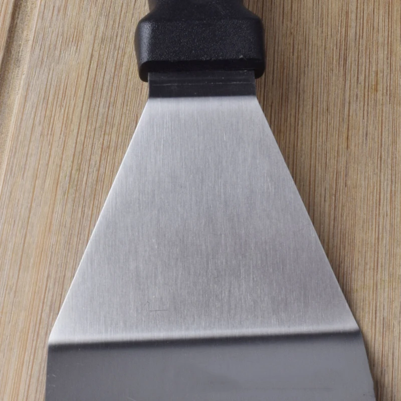 Cooking Spatula Steak Spatula Kitchen Spatula Wooden Handle Grill Turner Stainless Steel Metal Scrape For Pancake Teppanyaki Griddle