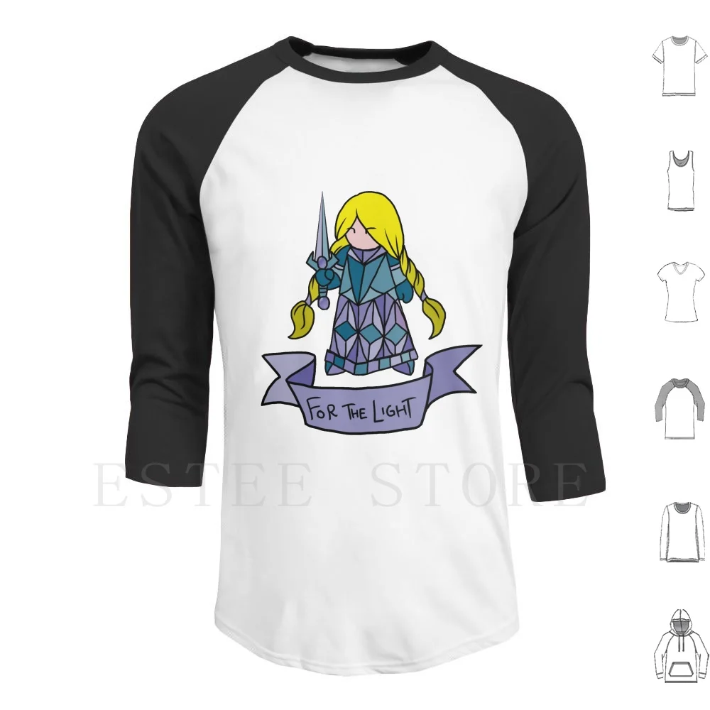 Blonde Paladin-For The Light Felpe Con Cappuccio Paladin Blonde Light Knight Female Womens Girls Dnd E Rpg Tabletop Wow