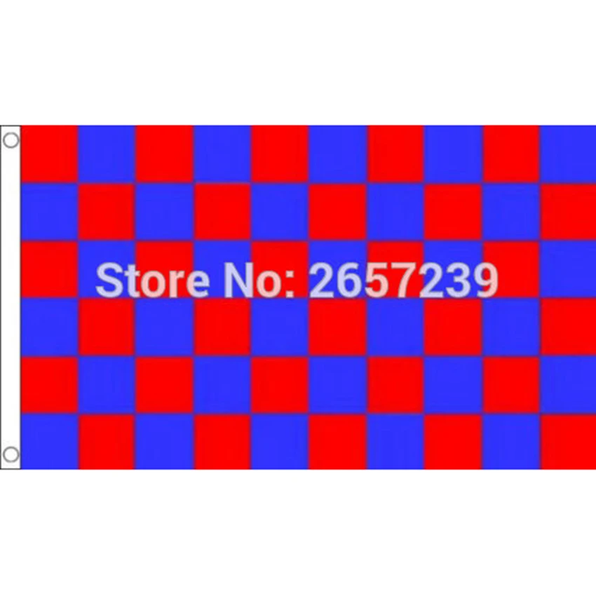 Красный и Королевский синий флаг проверки пестрые баннеры 150X90 см 3x5FT polyester полиэстер высокого качества латунные люверсы на заказ