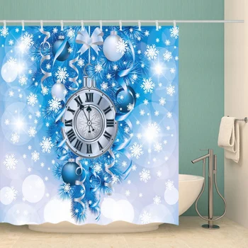 

Christmas Bathroom Shower Curtain Merry Christmas Home Decor Santa Claus Shower Curtain Snowman Bathroom Hangings 2020 NEW