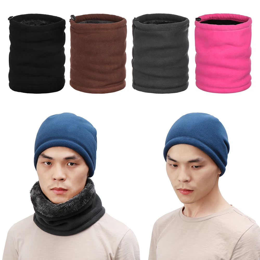 Мода 3в1 зима теплый многофункциональный шарф маска унисекс Открытый тепловой двухслойный флис шарф-хомут Лыжная шапка
