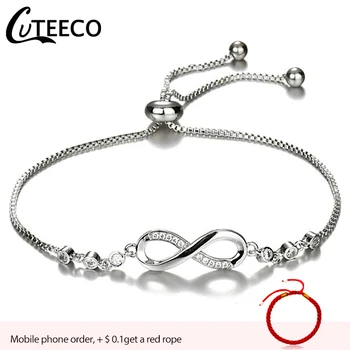 

CUTEECO European Fashion Bracelets For Women Cubic Zirconia Infinity Tennis Bracelet Femme Jewelry Gift Dropshipping