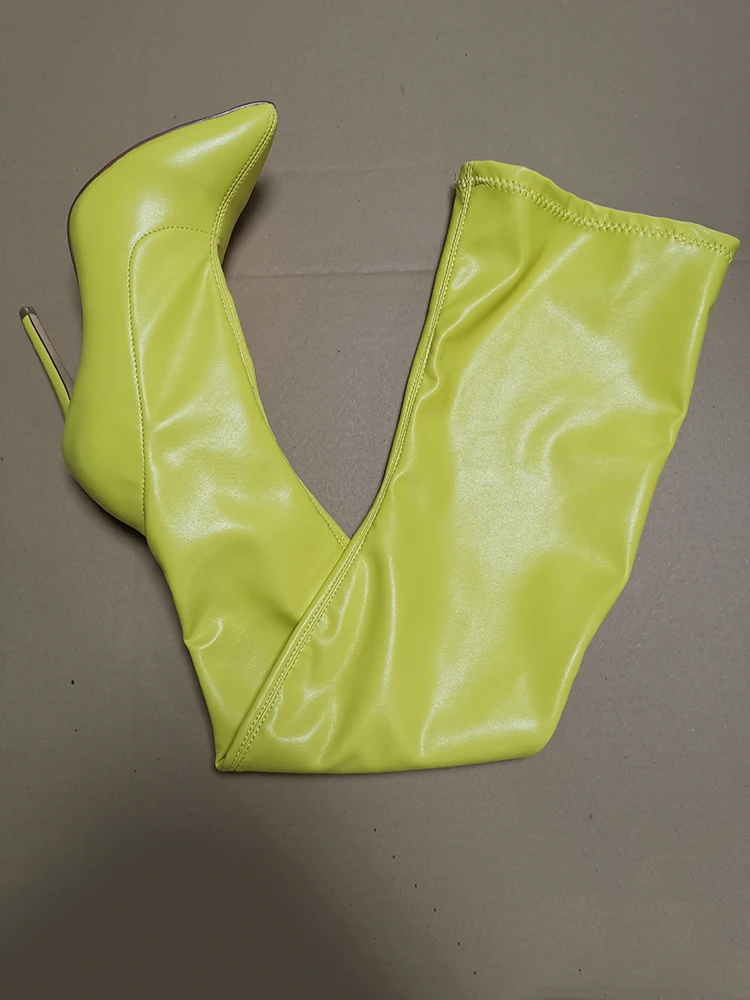 

Yellow Over The Knee Tall Boots Tall Thin High Heels