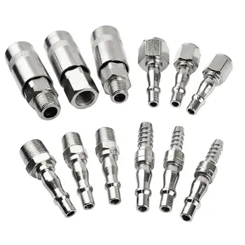 

HOT-12pcs Air Line Hose Compressor Fitting Connector Quick Release Set 1/4 3/8 BSP AT360