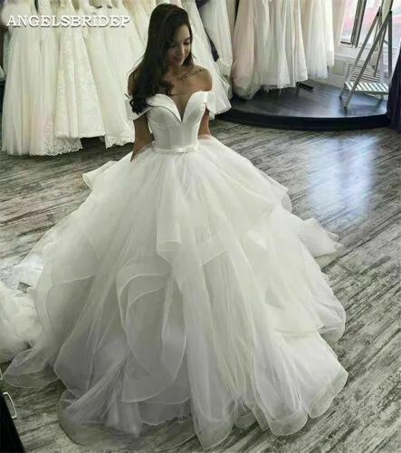 ANGELSBRIDEP-Off-Shoulder-Ball-Gown-Wedding-Dresses-Bohemian-Robe-de-mariee-Fashion-Sweetheart-Ruffle-Bride-Dresses