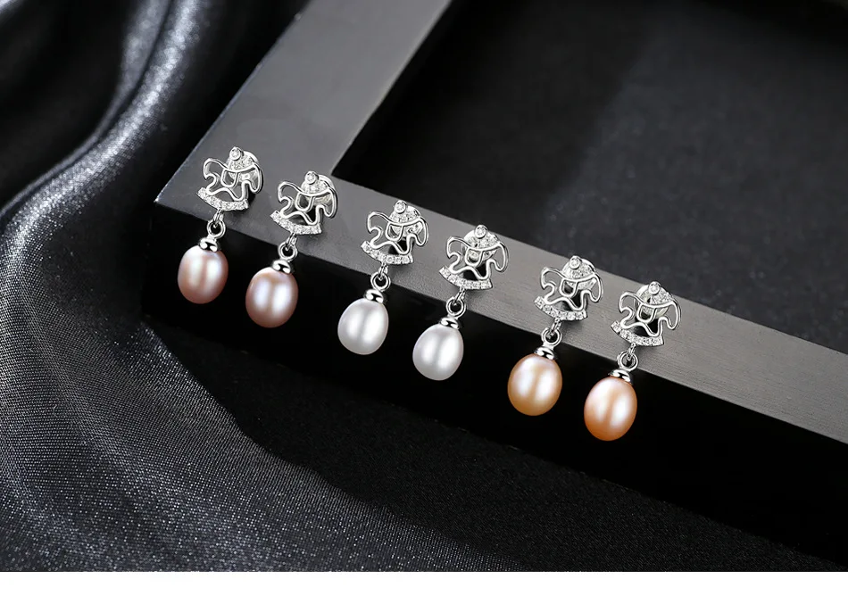 

S925 Sterling Silver Earrings Pearl Joker Earrings DD05