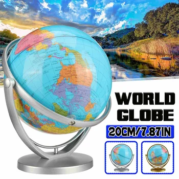 20CM obrotowy globus Model globus z mapą świata geografia edukacyjna zabawka ze stojakiem na szkolne pomoce nauczycielskie studenci dzieci tanie i dobre opinie CN (pochodzenie) World Globe Map With Stand