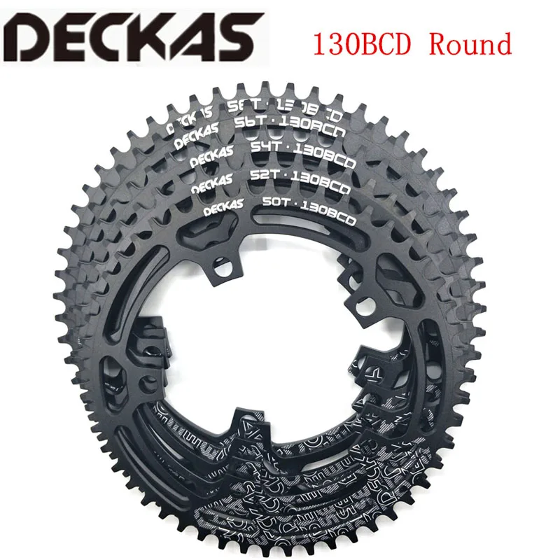 DECKAS круглая Звездочка для велосипеда 130BCD 50T/52T/54T/56T/58T звездообразная горного BCD 130
