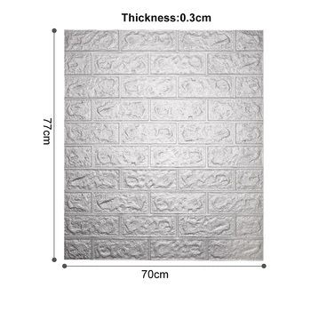 

3D Stereoscopic Wall Sticker Anti-collision Soft Brick Brick Wall Foam Wallpaper Renovation Wallpaper Self Adhesiv 70*77cm