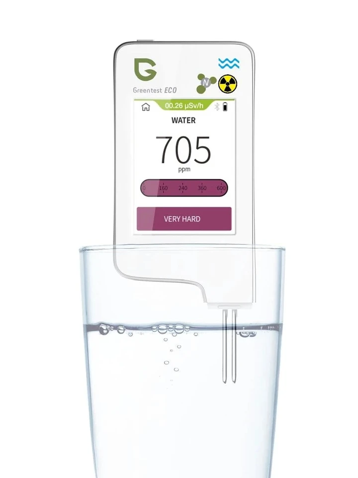 Greentest ECO 6 Instant Read Digital Nitraat Tester, Watermeter TDS PPM Straling Detector Geigerteller Combo voor Vers Vlees, Fruit, Groente