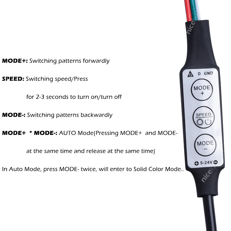 5 В USB WS2812B цифровой светодиодный Пиксельная лента контроллер RGB SK6812 WS2812 WS2811 мини 3