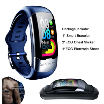 

ECG PPG Smart Watch Heart Rate Monitor Blood Pressure Smartband Monitor Health Wristband 150mAh USB charging Replacement