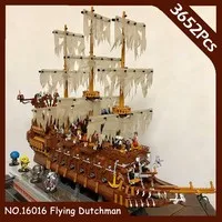 

In Stock 16016 3652PCS The Flying Dutchman Ship The Netherlands Model Building Blocks Bricks Gift Micro block Toys for children