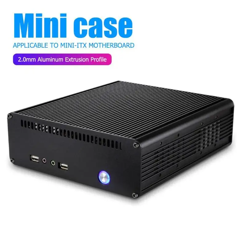 

E-K3 Mini-ITX Motherboard Computer Case Aluminum Alloy Desktop Mini Chassis