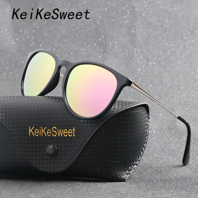 Женские и мужские винтажные солнцезащитные очки KeiKeSweet брендовые дизайнерские