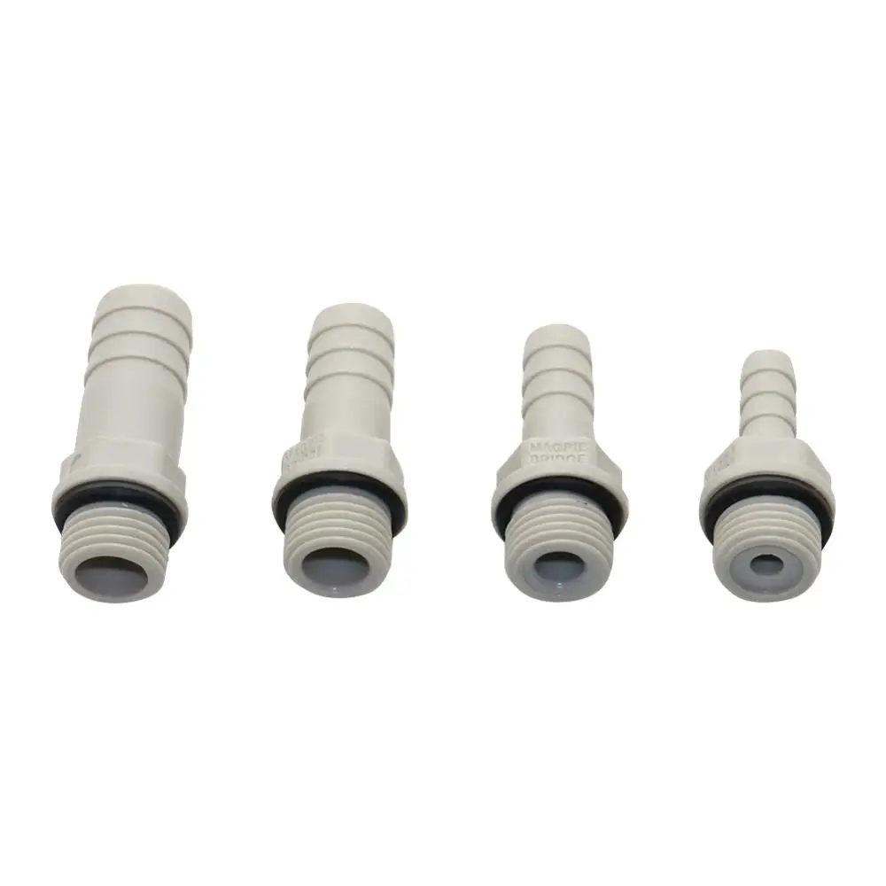 Plastic Hose Fitting 1 Pc 6mm 8mm 10mm 12mm Barbed Tail 1/4" BSP Male Thread Connector Joint Coupling Adapter Pipe Fittings hose pipe fitting pipe fitting water pipe fitting