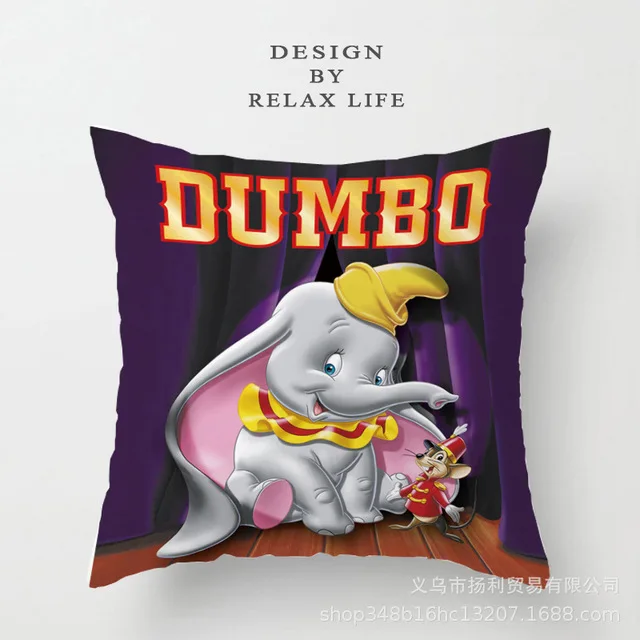 Наволочка с мультяшным принтом disney Dumbo, детская наволочка для мальчиков и девочек, декоративный чехол для диванной подушки, подарок для гостиной - Цвет: 6