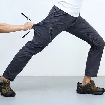 

Women Men Summer Elastic Quick Dry Softshell Waterproof Pants Outdoor Sports Hiking Pants For Camping Climbing Trekking Trousers