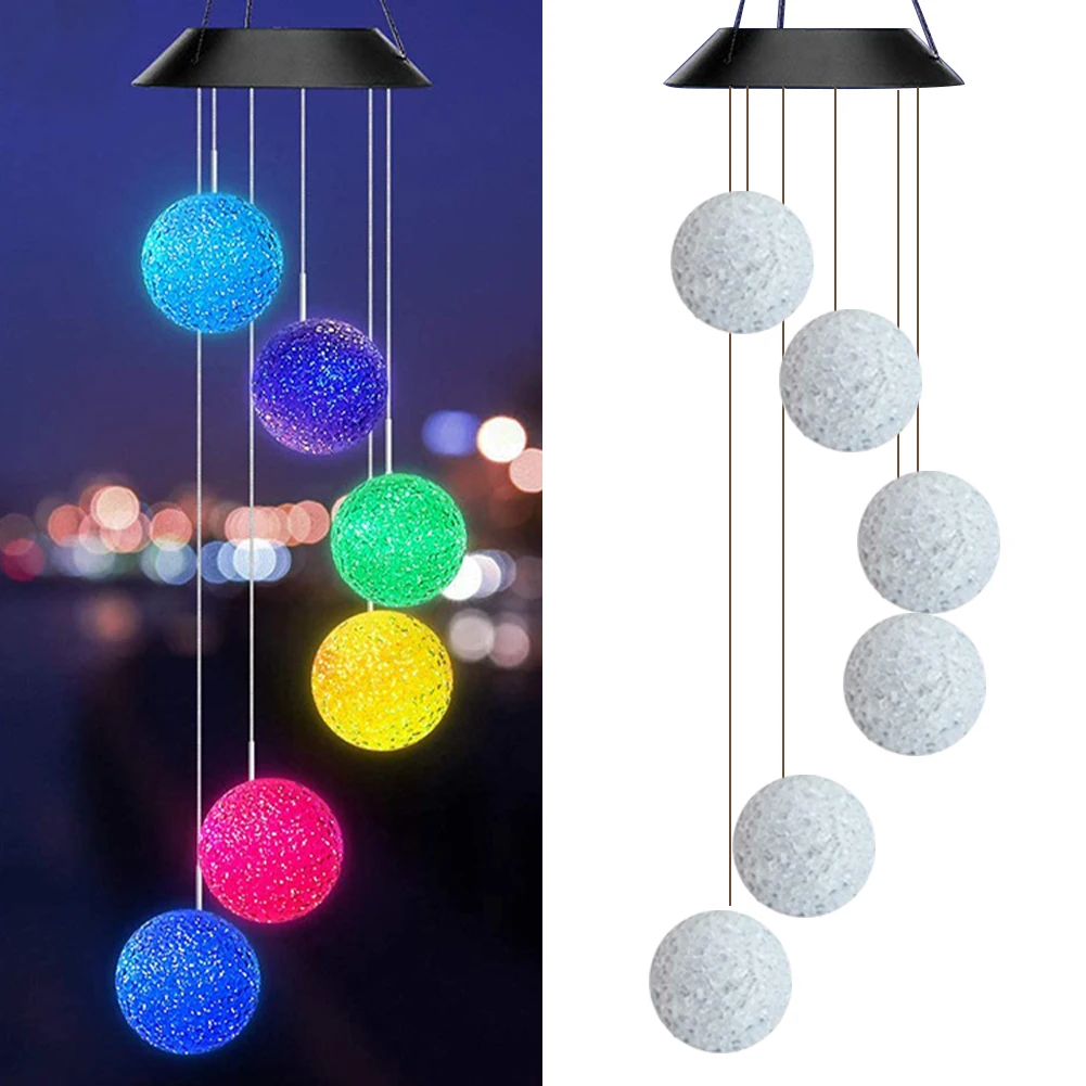 solar garden lanterns LED Solar Power Wind Chime for home decoration and gifts Waterproof  Christmas Windbell Light garden balcony outdoor Xmas Decor solar wall lights