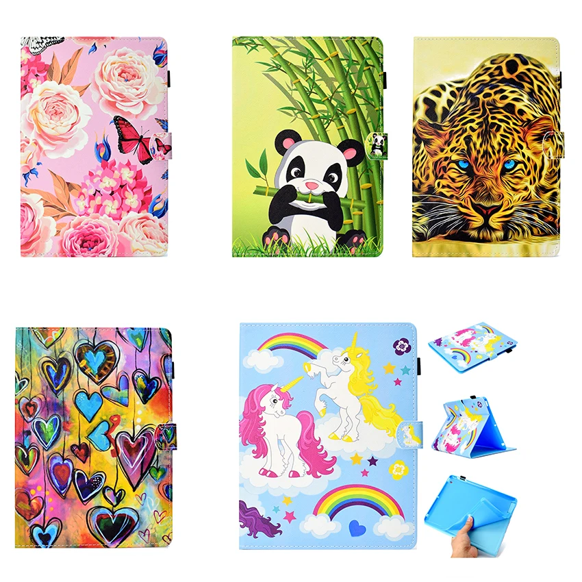 

For iPad 7/iPad Pro 9.7 Case Cartoon flip PU leather Magnetic Smart Shockproof Cover For iPad Pro 9.7 stand case Magnetic Case