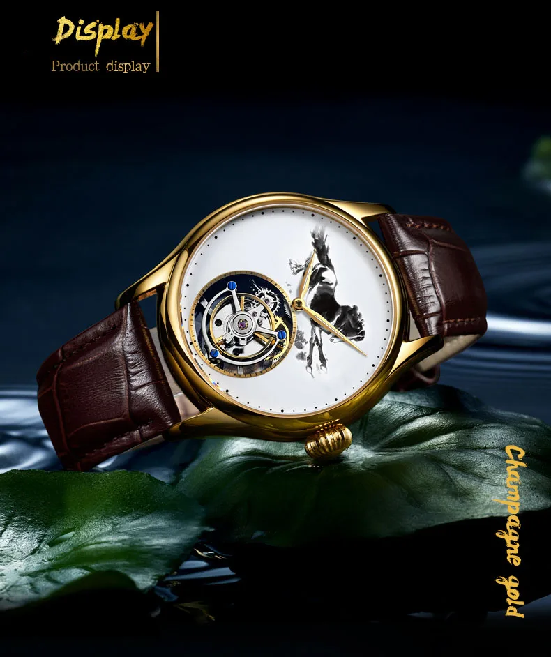 2019 Kopeck Real Tourbillon часы мужские Зодиак лошадь Сапфир кристалл механические наручные часы мужской турбийон китайский бренд часы