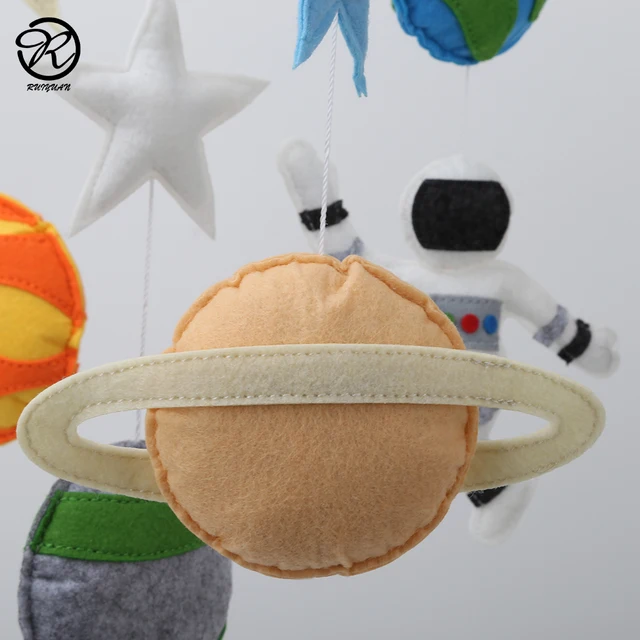 Space Nursery Mobile Solar System Baby Crib Mobile Astronaut felt