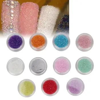 

11Pcs Nail Art Tools Non-Porous Caviar Beads Epoxy DIY Jewelry Manicure Decorations 1-3mm DIY Jewelry Beads d