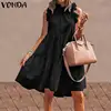 Short Dress Women Sexy Sleeveless Ruffled Dress 2022 Summer Beach Holiday Sundress Bohemian Vestidos Plus Size Robe ► Photo 2/6