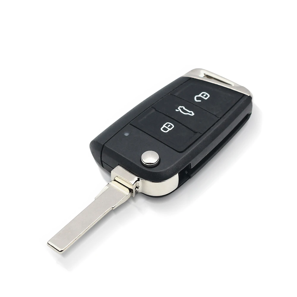 KEYYOU SMART FLIP REMOTE CAR KEY FOR VW SKODA MQB VII GOLF MK7 2017 TOURAN POLO TIGUAN HALF 5G6959752AB 434MHZ WITH ID48 CHIP