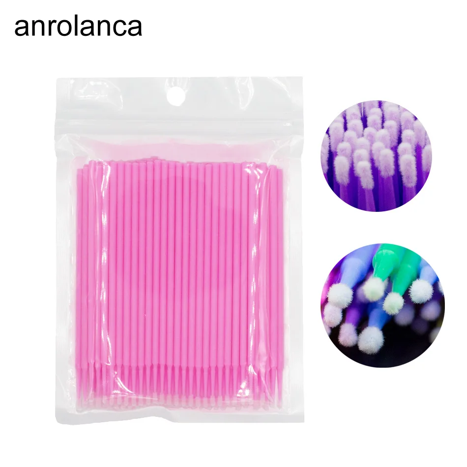 Одноразовые Микро Кисти 100 шт. кисти для наращивания ресниц удаления аксессуары